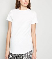 New Look Maternity White Roll Sleeve T-Shirt